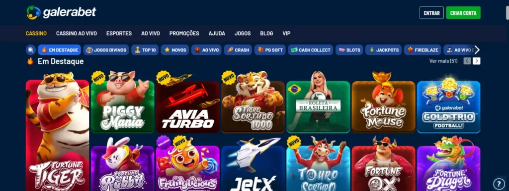 Biblioteca de Slots Galera Bet